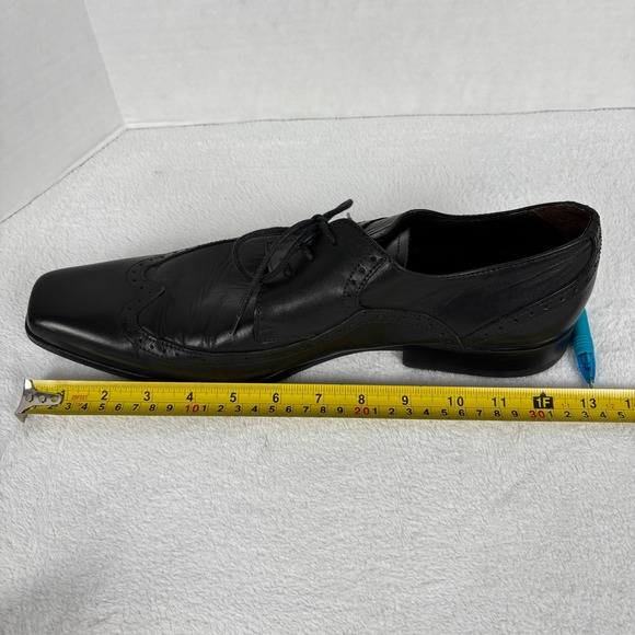 To‎ Boot New York Adam Derrick Black Leather Wingtip Oxford Dress Shoes 13 Italy main image 8